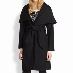 Mara Hoffman Black Wool-Cashmere Coat